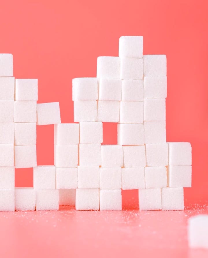 stacked blocks of sugar cubes